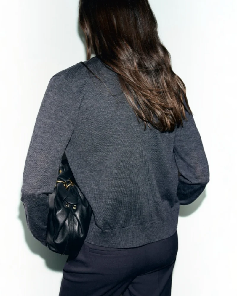 Gerard Darel - Gilet En Laine Fine Rene - Gris