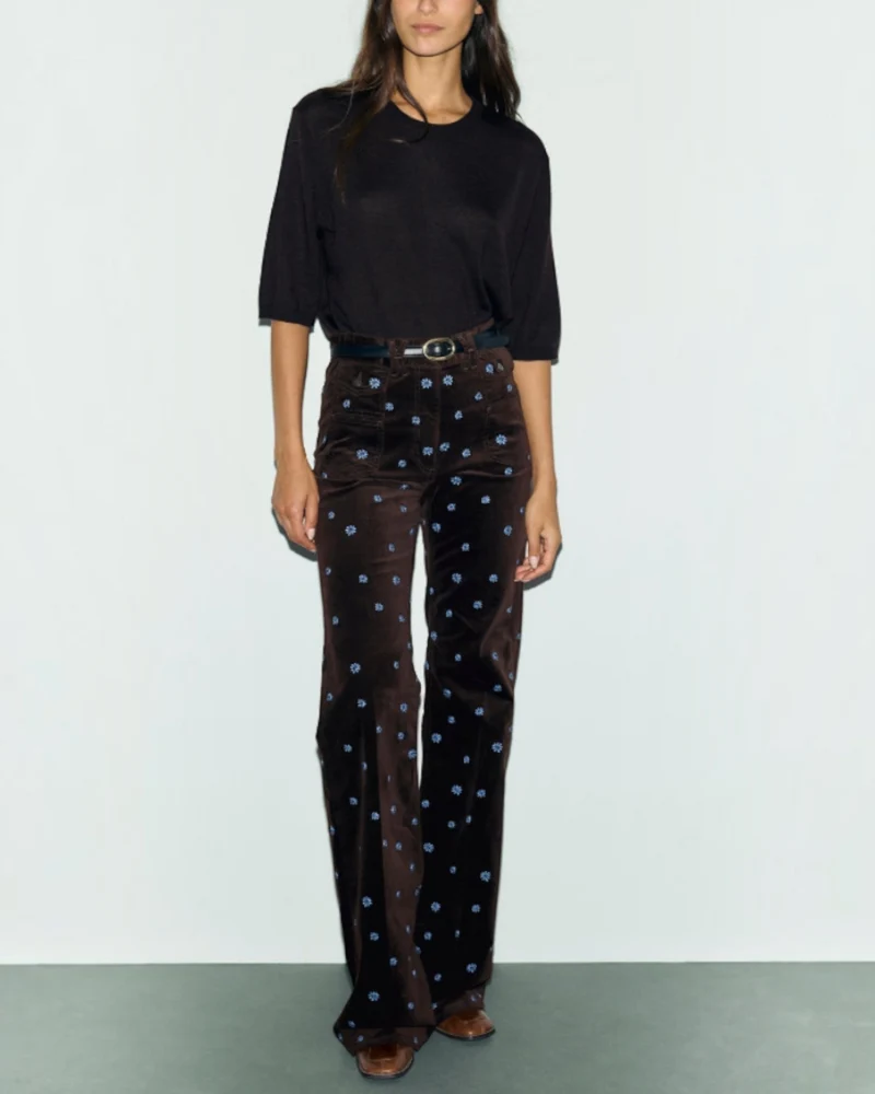 Gerard Darel - Pull Manches Courtes En Laine Fine Reine - Marron