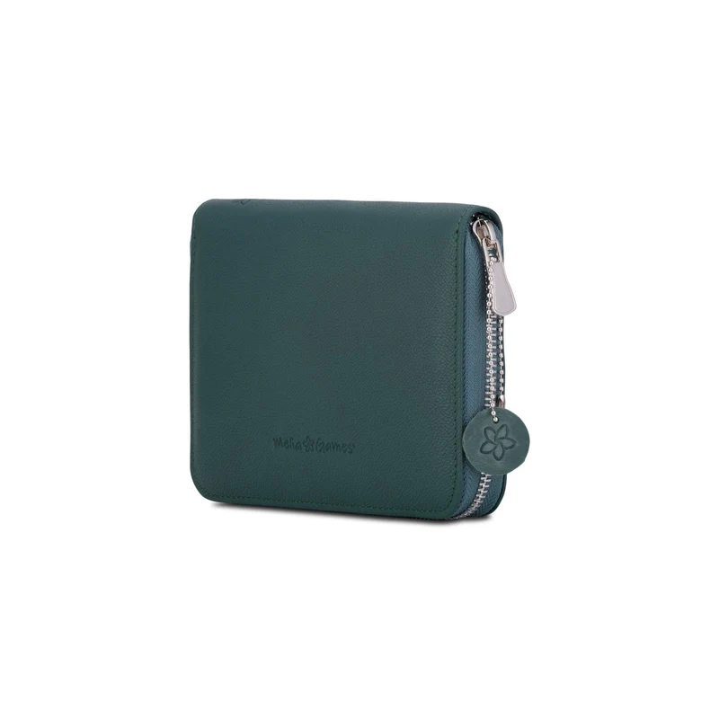Etui de bridge en cuir pleine fleur - Emeraude