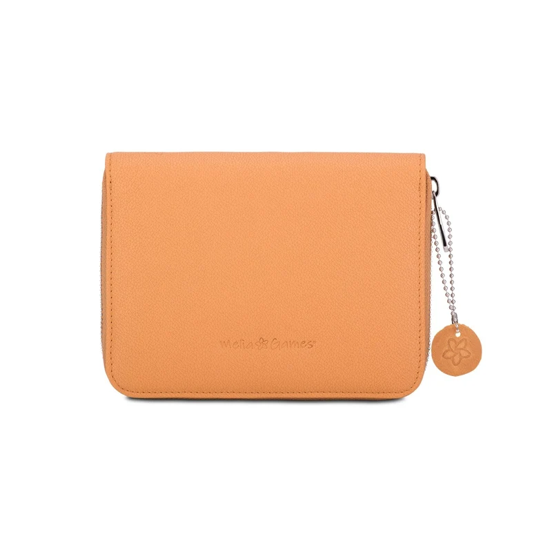 Etui de bridge en cuir pleine fleur - Soleil