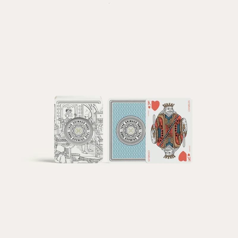 Coffret Bridge Grimaud - Nouvelle édition Luxe - Bleu dauphin / Rouge Corail