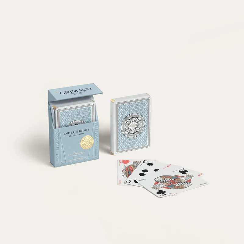 Cartes de Belote Grimaud - Nouvelle édition Luxe - Bleu dauphin