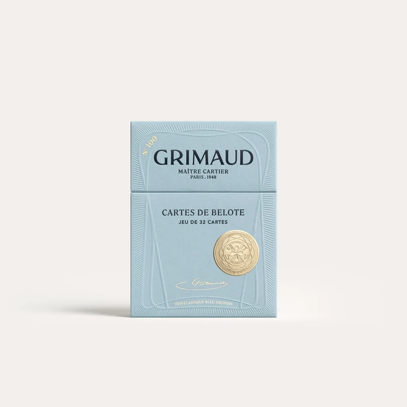 Cartes de Belote Grimaud - Nouvelle édition Luxe - Bleu dauphin