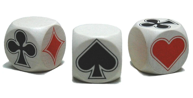 Dé d'atout à l'unité - Symboles de cartes - 30 mm