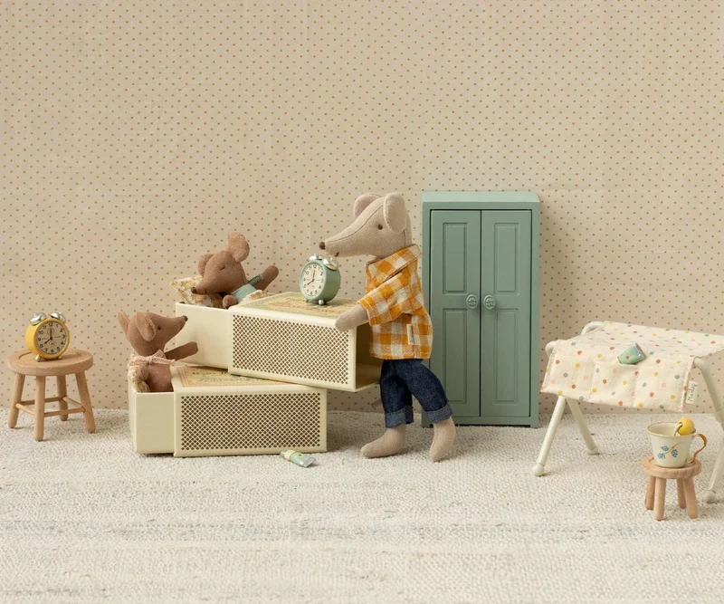 Souris Bébé "Sleepy Wakey" Dans Sa Boîte - Rose