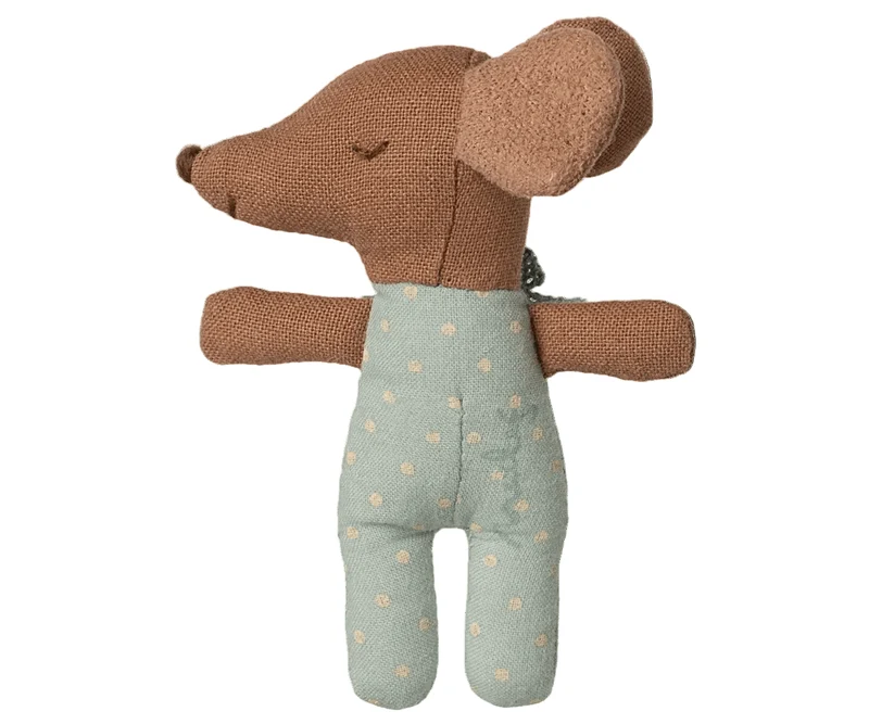 Souris Bébé "Sleepy Wakey" Dans Sa Boîte - Bleu