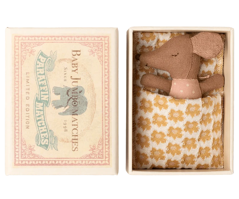 Souris Bébé "Sleepy Wakey" Dans Sa Boîte - Rose