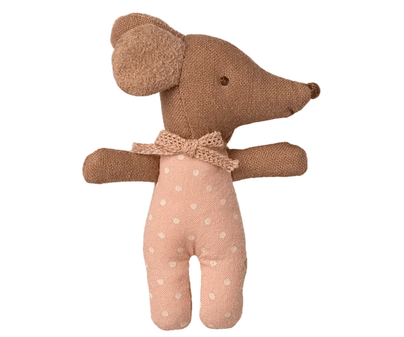 Souris Bébé "Sleepy Wakey" Dans Sa Boîte - Rose