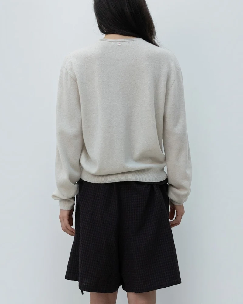 Low Classic - Pull Col V - Ivoire