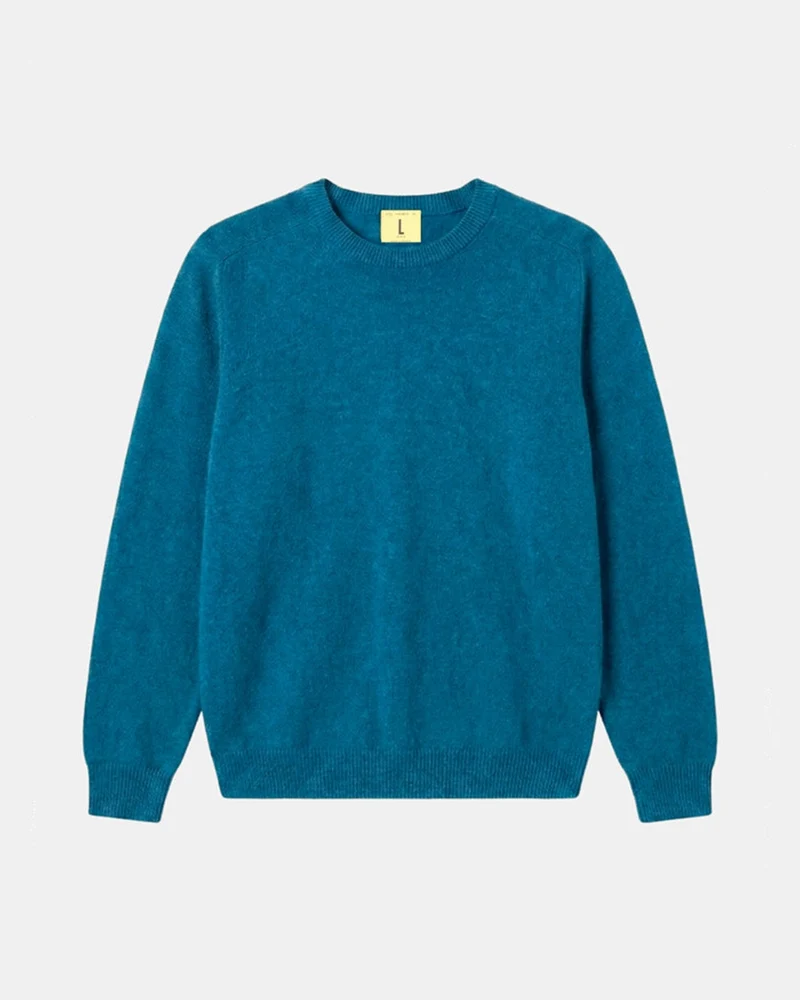 Nitto Knitwear - Pull Armen Col Rond - Bleu Bondi