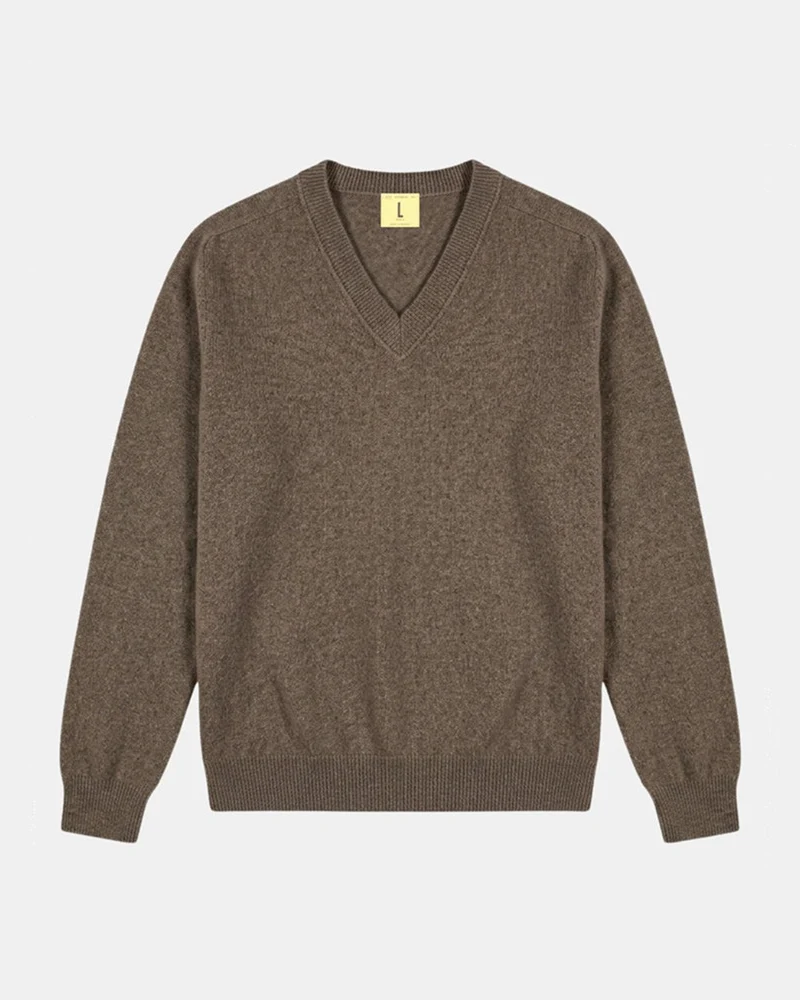 Nitto Knitwear - Pull Armen Col V - Mocha