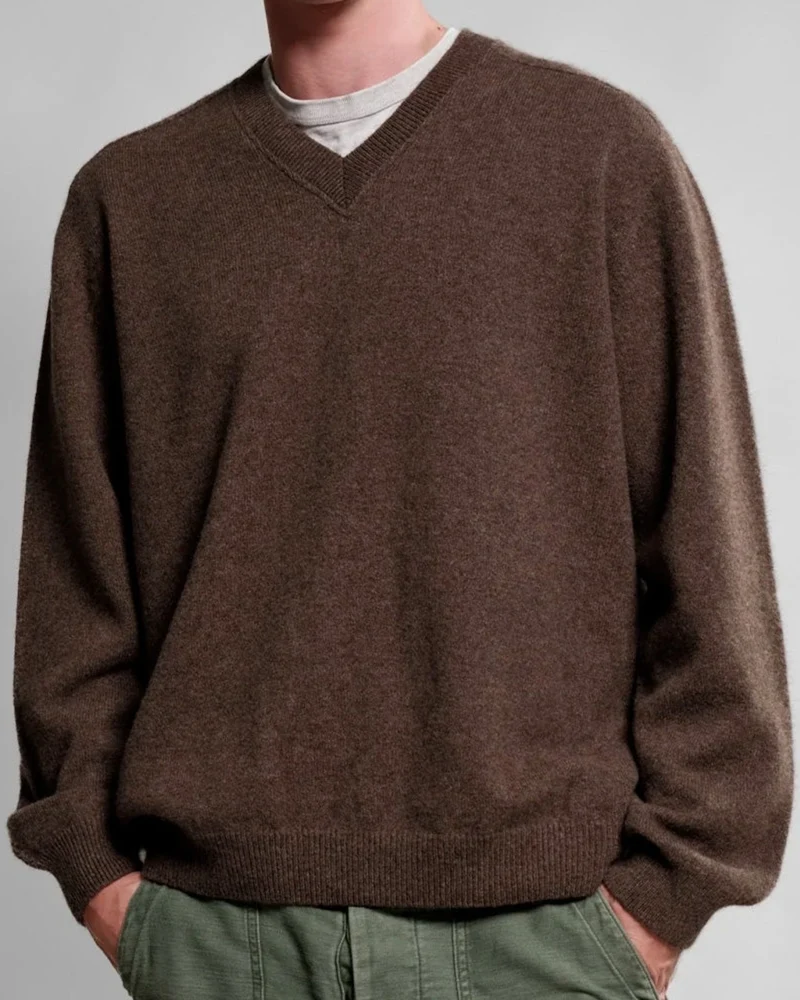 Nitto Knitwear - Pull Armen Col V - Mocha
