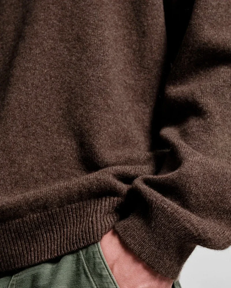 Nitto Knitwear - Pull Armen Col V - Mocha
