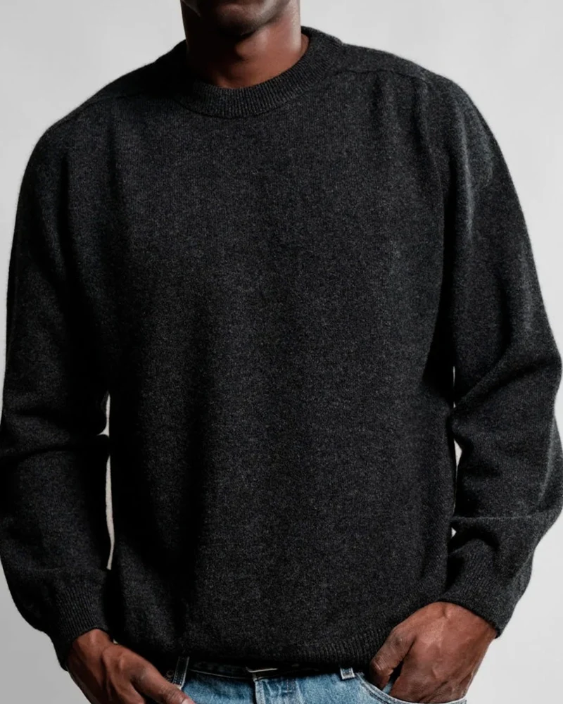 Nitto Knitwear - Pull Armen Col Rond - Charcoal