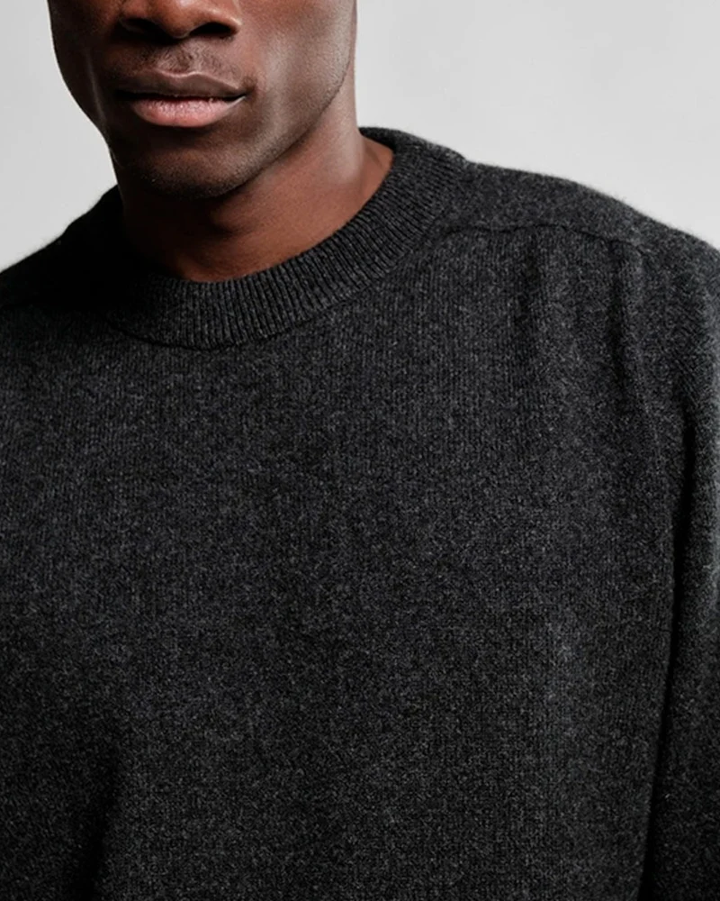 Nitto Knitwear - Pull Armen Col Rond - Charcoal