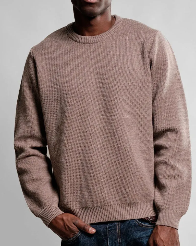 Nitto Knitwear - Pull Youri Col Rond - Taupe
