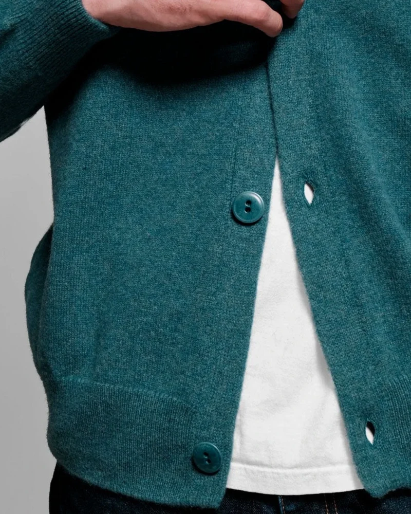 Nitto Knitwear - Cardigan Armen - Bleu Shrub