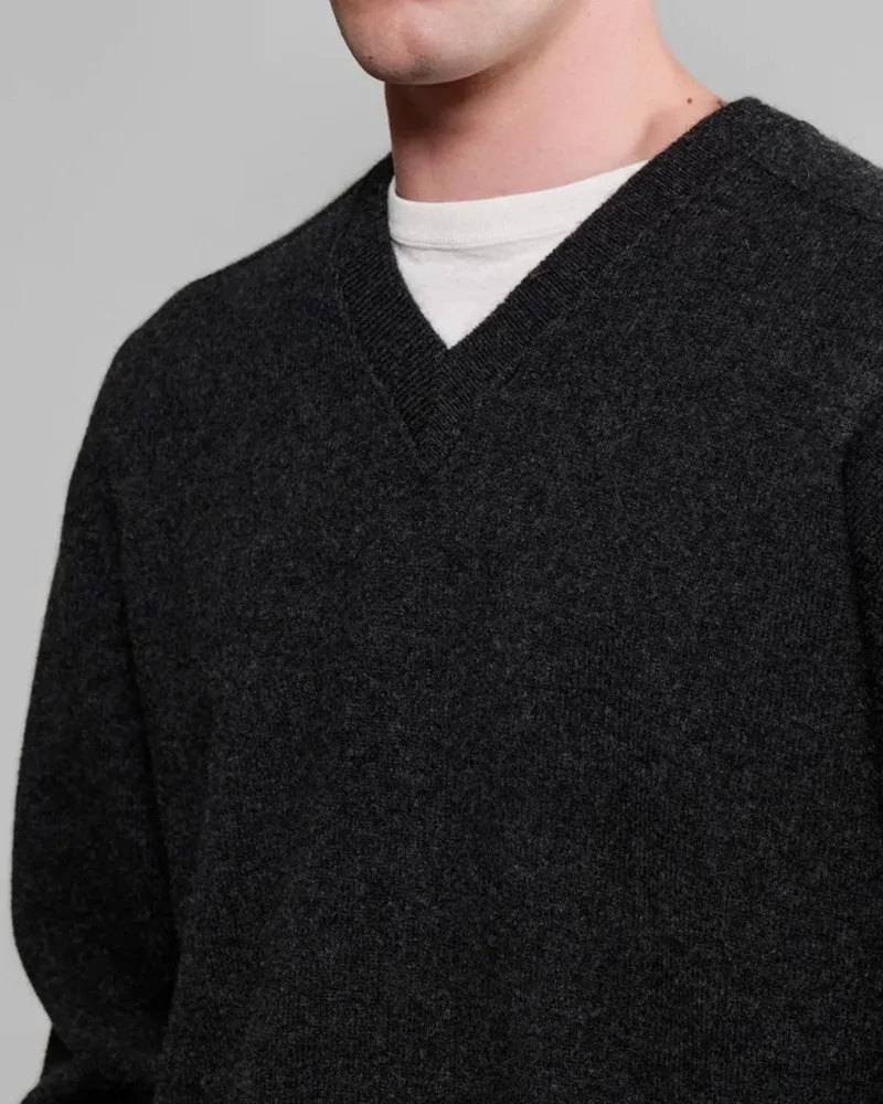 Nitto Knitwear - Pull Armen Col V - Charcoal