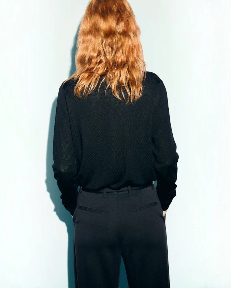 Gerard Darel - Pull V En Laine Fine Rachel - Noir