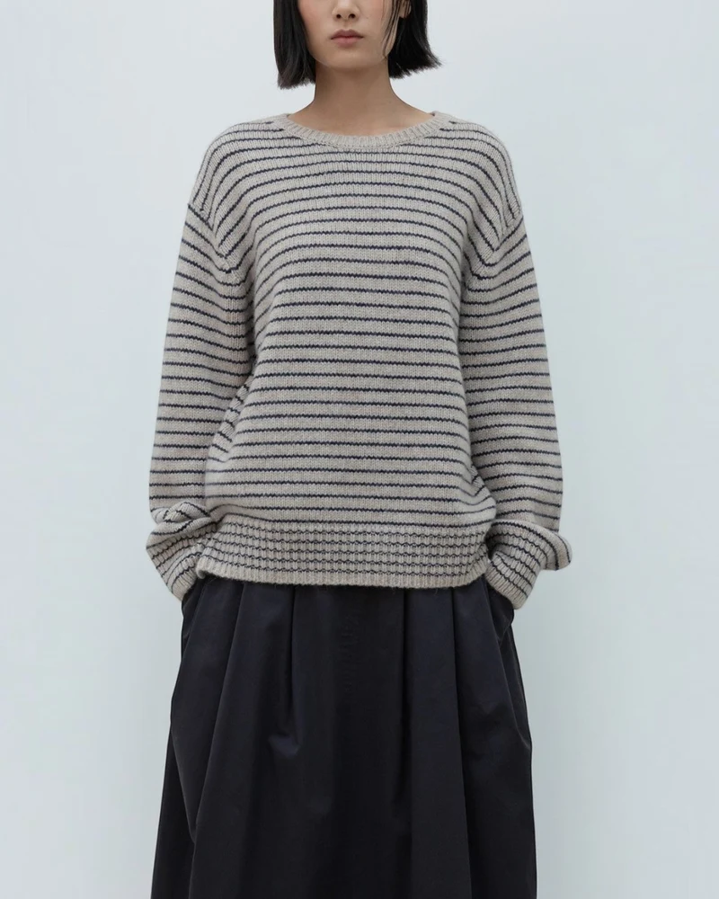 Low Classic - Pull À Rayures - Beige