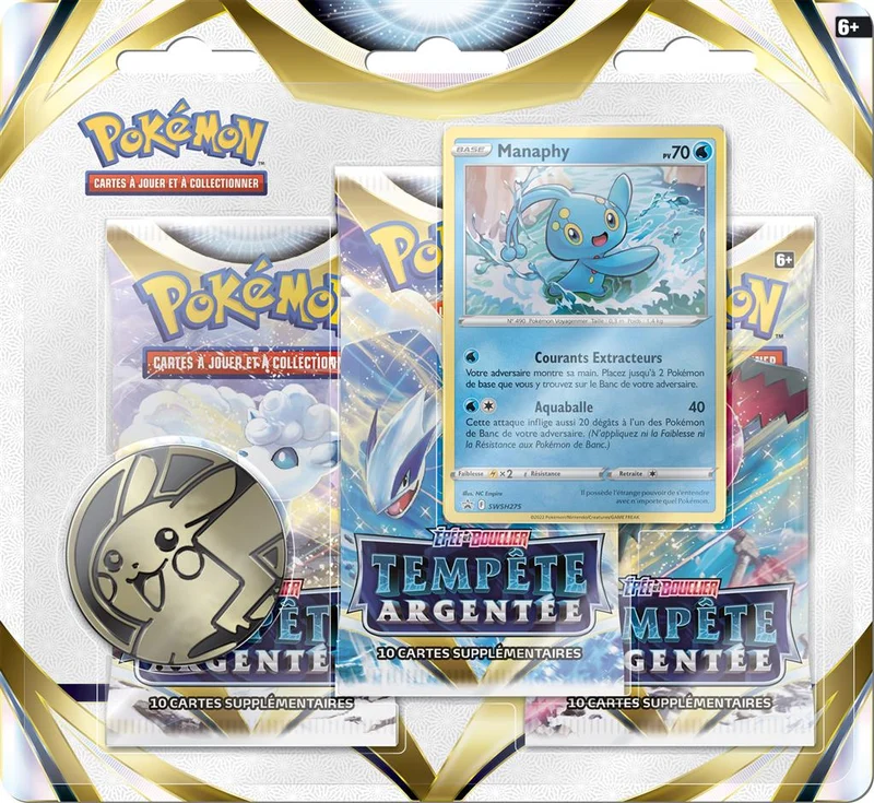 Pokemon Tripack Tempête argentéee EB12: Manaphy