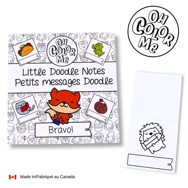 Mini livre de coloriage - Petits messages doodle