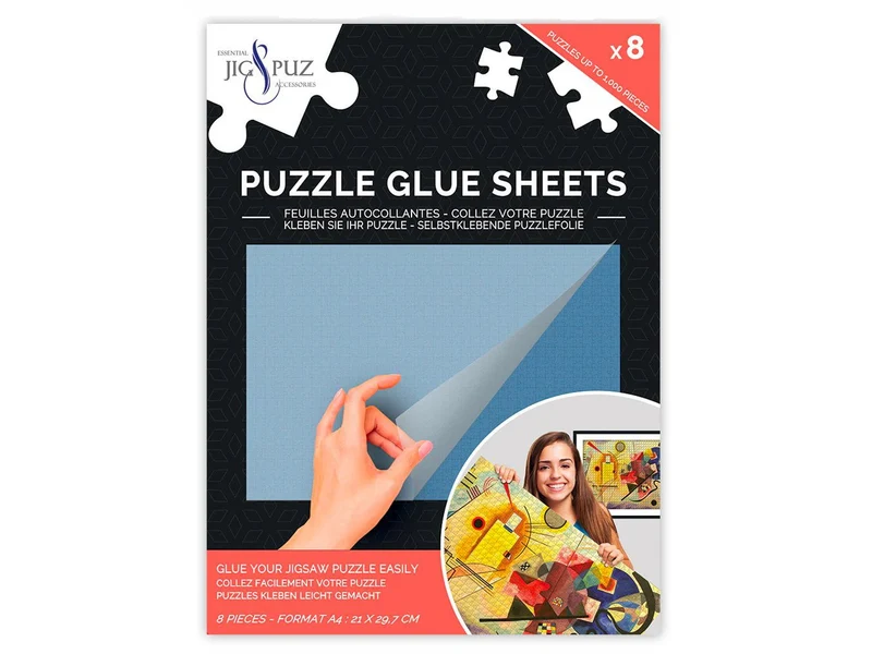 Feuille adhesive pour puzzle