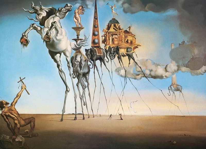 Puzzle Eurographics - 1000 p - La tentation de Saint Antoine - Dali