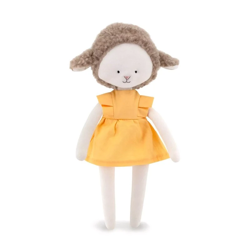 Peluche Zoé la brebis, robe jaune
