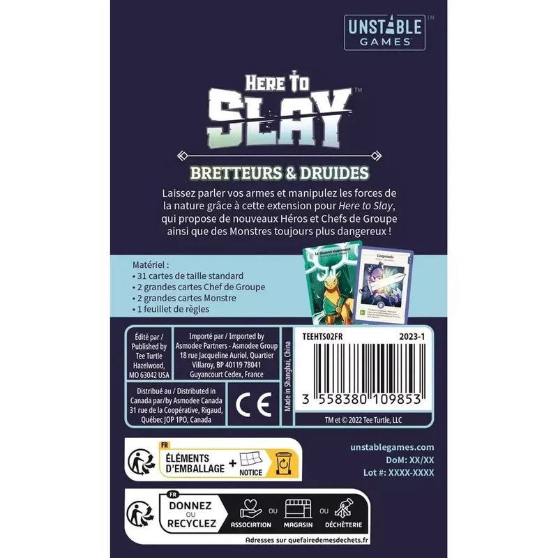 Here to Slay : Extension Bretteurs et Druides