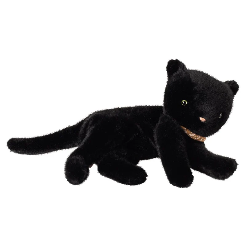 Peluche Chaton Endormi, Medium - Noir