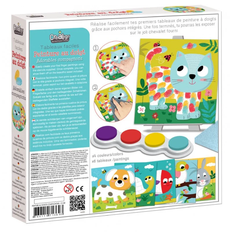 Peinture aux doigts adorables compagnons