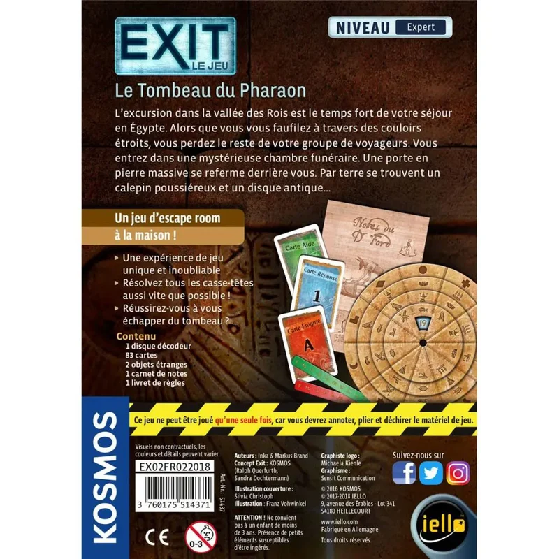 EXIT - Le Tombeau du Pharaon (Expert)