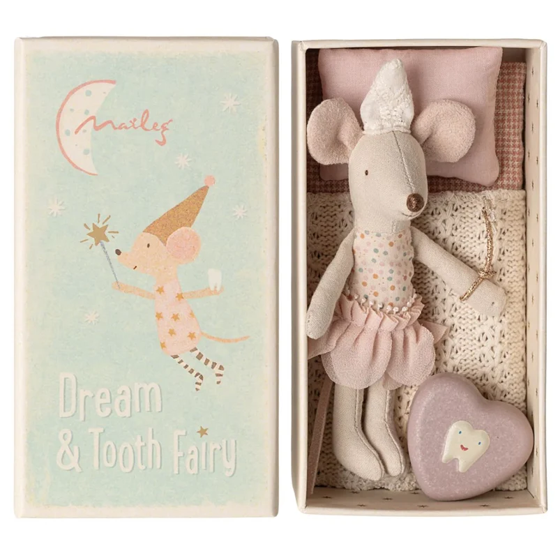 Souris Fée Des Dents, Petite Sœur, Dans Sa Boîte Assortie
