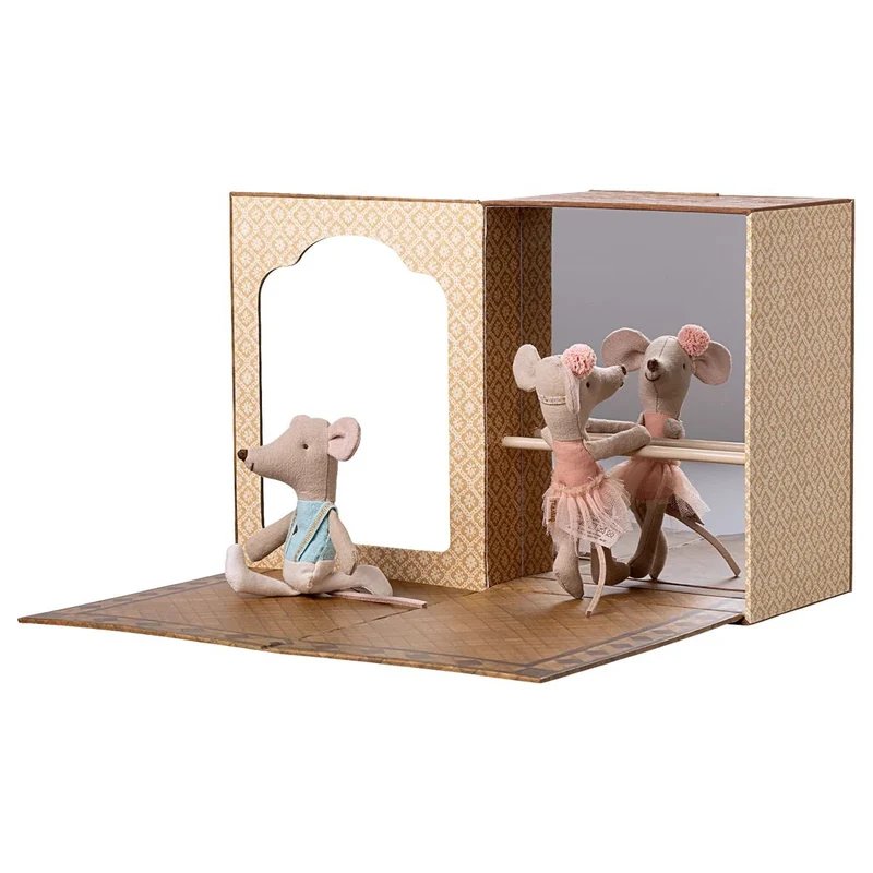 Studio De Danse Maileg Avec Petite Sœur Et Petit Frère Souris