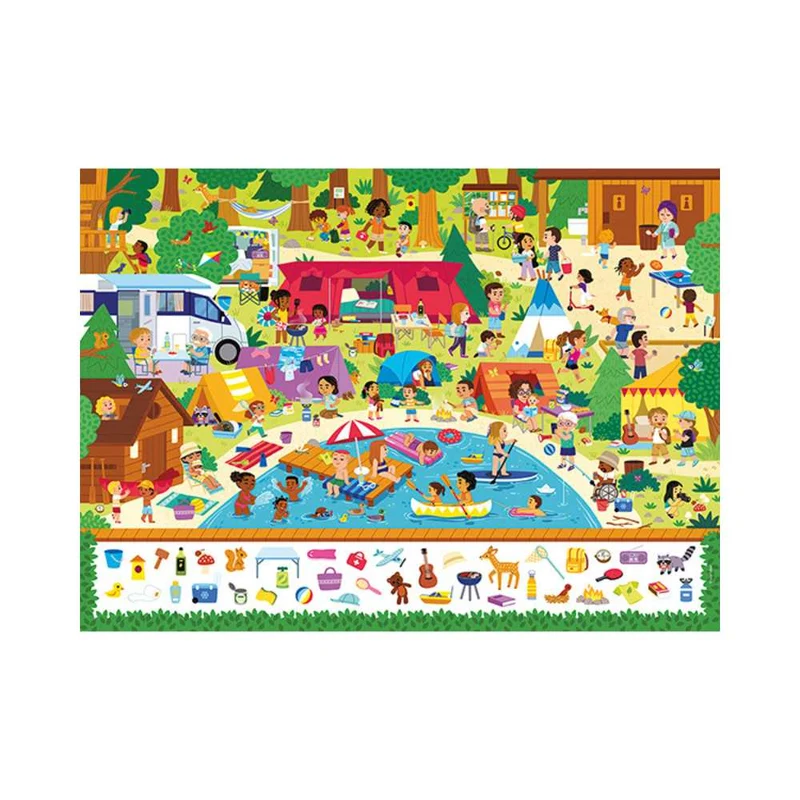 Au camping (Cherche et trouve) (100 pcs)
