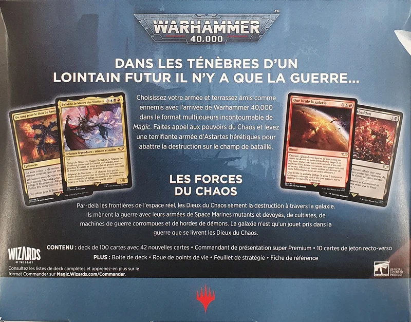 MTG 40k Univers Infinis Commander Les Puissances de la Ruine (FR)