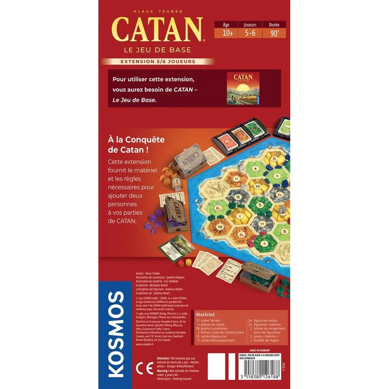 Catan : Jeu de base extension 5/6 joueurs
