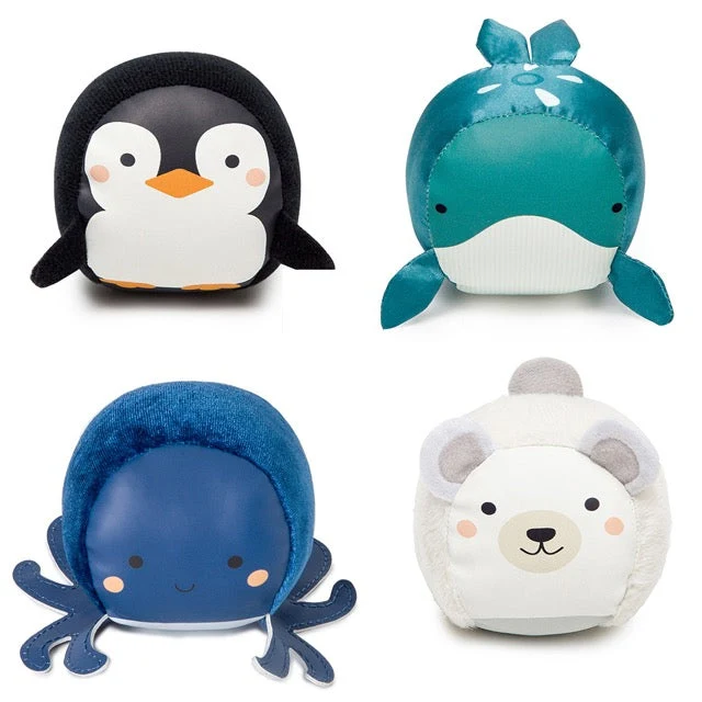 Set de 4 balles musicales doudou Ocean