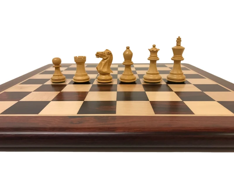 Ensemble jeu d'échecs Ultime en palissandre et sycomore - laqué - Pièces en bois de Rose et Buis - Chopra