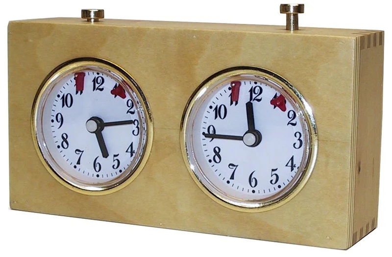 Pendule bois naturel verni