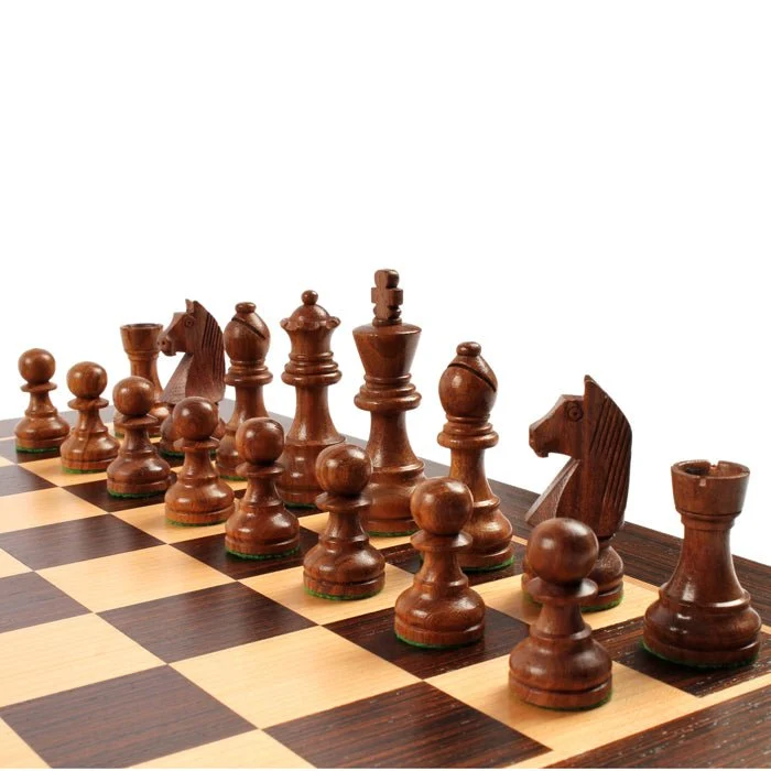 Ensemble jeu d'échecs Club en palissandre Zébré - Pièces Acacia