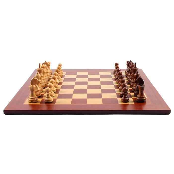 Ensemble jeu d'échecs Club en acajou d'Afrique - Pièces Acacia