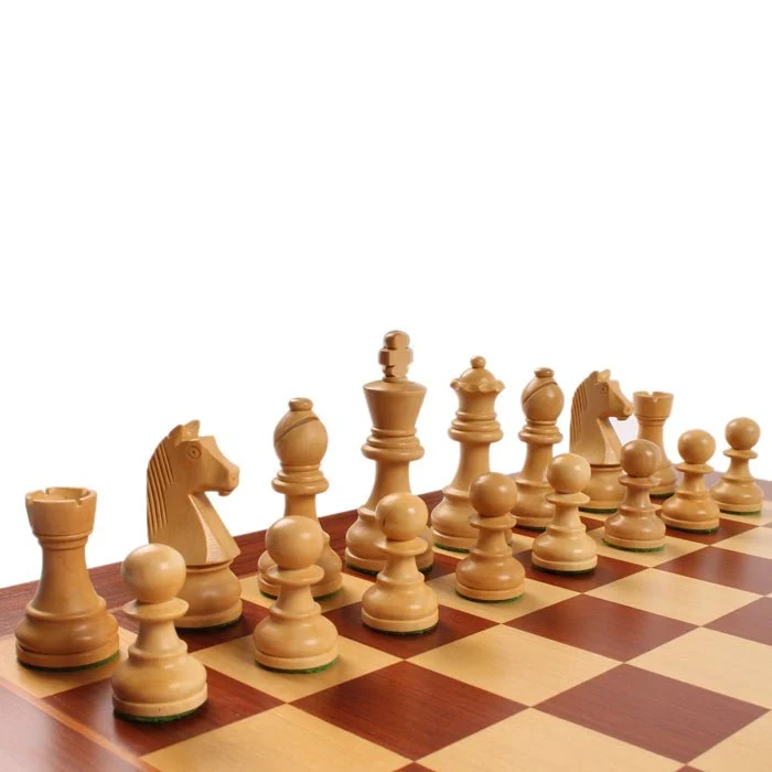 Ensemble jeu d'échecs Club en acajou d'Afrique - Pièces Acacia