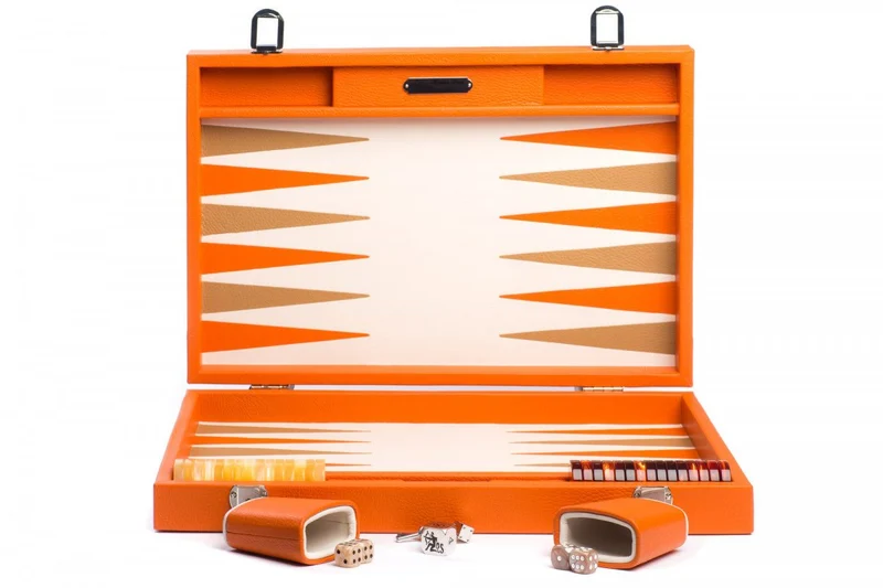 Backgammon Hector Saxe - Buffle Orange - Grand
