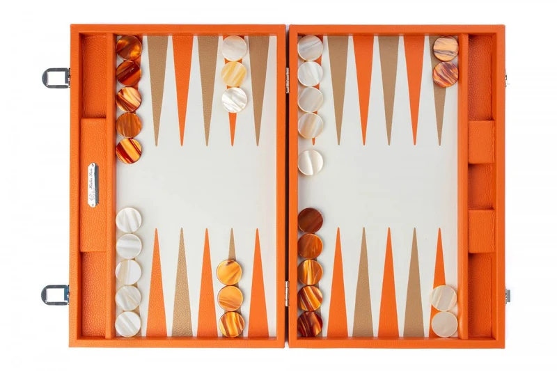 Backgammon Hector Saxe - Buffle Orange - Grand