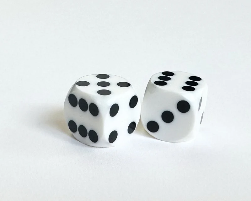 Dés Blanc de précision - Calibrés et numérotées 14 mm - Dés de backgammon