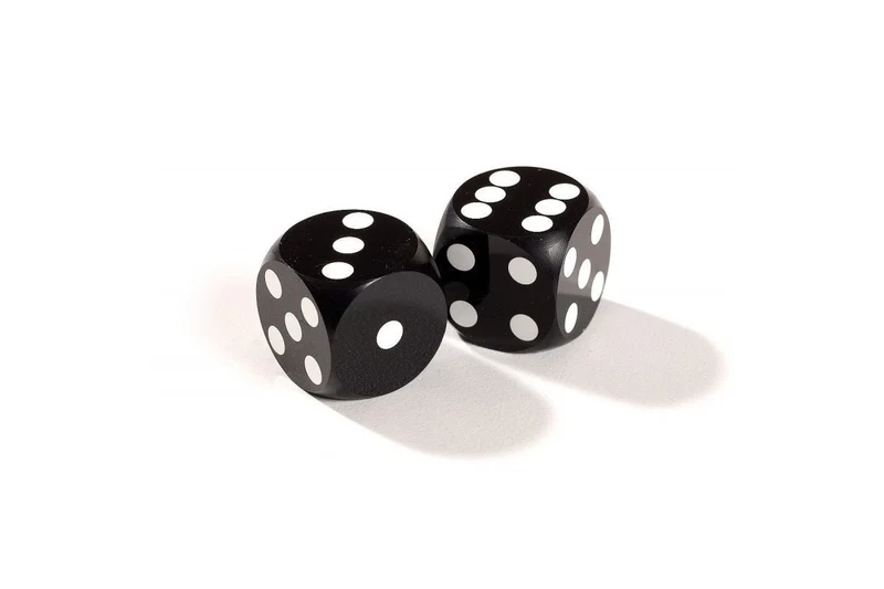 Dés Noir de précision - Calibrés et numérotées 14 mm - Dés de backgammon
