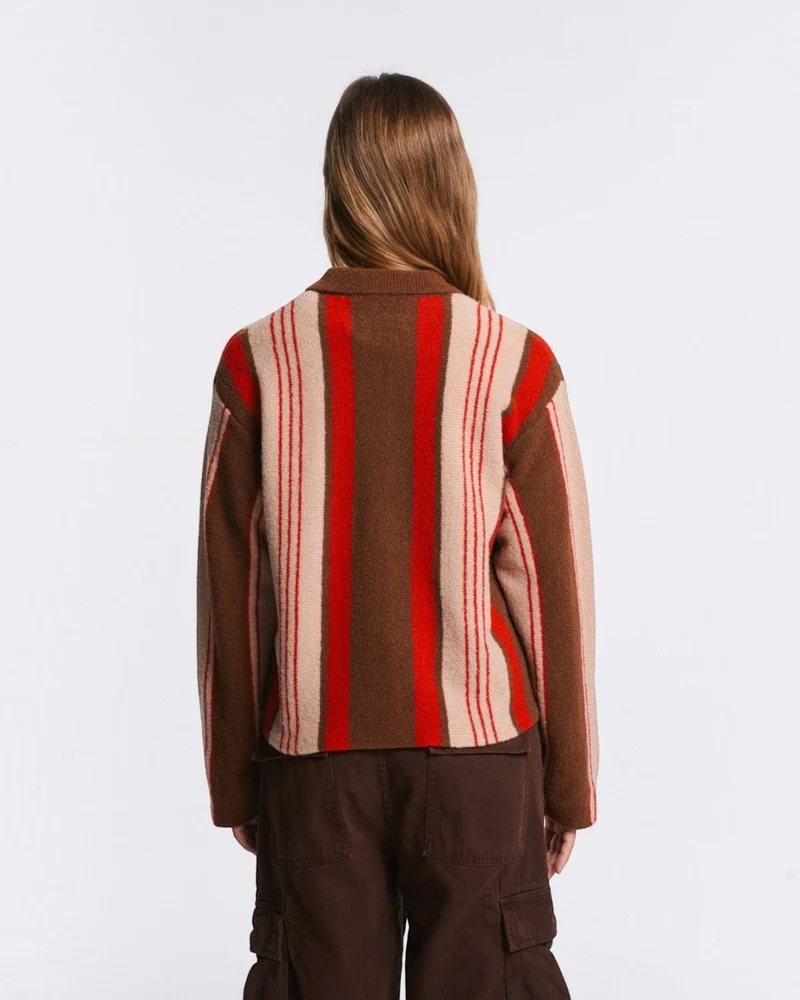 Au Vieux Campeur - Congés Payés - Gilet Alma - Marron Beige & Rouge