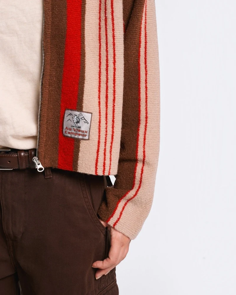 Au Vieux Campeur - Congés Payés - Gilet Alma - Marron Beige & Rouge